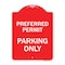 Signmission Designer Series Preferred Permit Parking Only, Red & White Aluminum Sign, 18" x 24", RW-1824-23276 A-DES-RW-1824-23276 - alternate 1